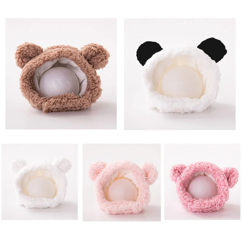 Cute Bear Rabbit Hooded Pet Cat Dog Accessories Cosplay Cat Hat Winter Lovely New Year Puppy Headgear Soft Velvet Pets Supplies Poochi Paws