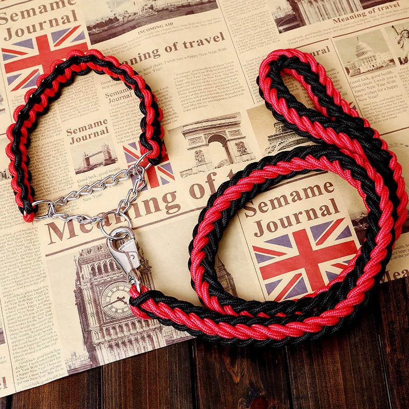 Durable Nylon Dog Collar Leash Set