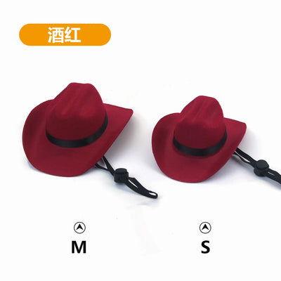 British Pet Dog Hat Star Cowboy Hat Pet Supplies Adjustable Dog Costume Top Hat Headwear Dogs Caps Pet Sun Hats for Cats Poochi Paws