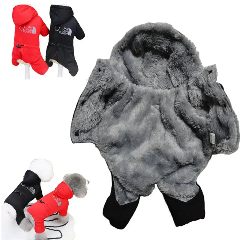 Thick Warm Winter Dog Jumpsuit with Waterproof Hoodie AliExpress