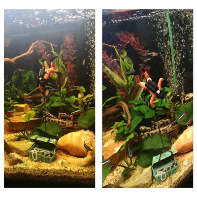 Treasure Hunter Fish Tank Ornament with Diver Action Figure AliExpress