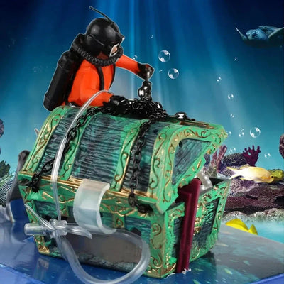 Treasure Hunter Fish Tank Ornament with Diver Action Figure AliExpress