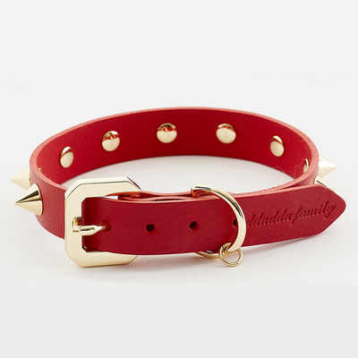 Golden Spike Red Collar – Bold, Durable, Luxurious Emerald Alfie