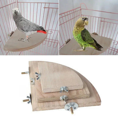 Wooden Fan-Shaped Bird Perch for Small Pets AliExpress