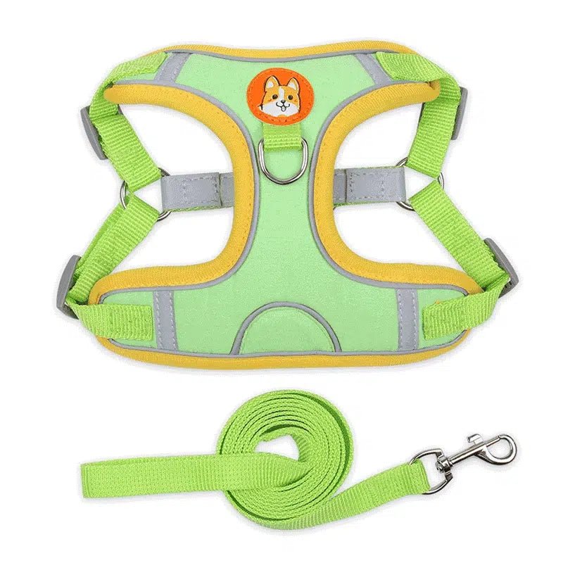 Adjustable Reflective Dog Harness Set - Poochi Paws