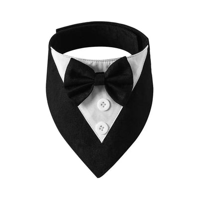 Adjustable Tuxedo Bow Tie Collar - Poochi Paws