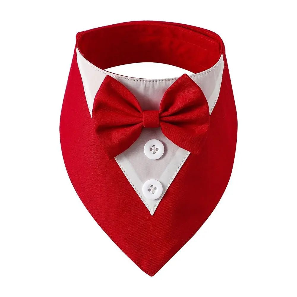 Adjustable Tuxedo Bow Tie Collar - Poochi Paws