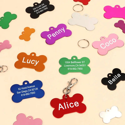 Bone-Shaped Pet ID Tag - Poochi Paws