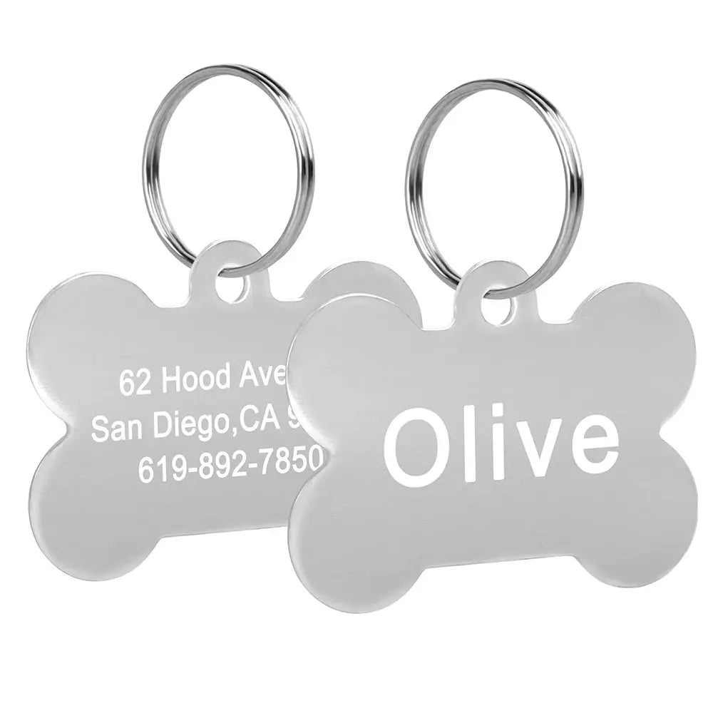 Bone-Shaped Pet ID Tag - Poochi Paws