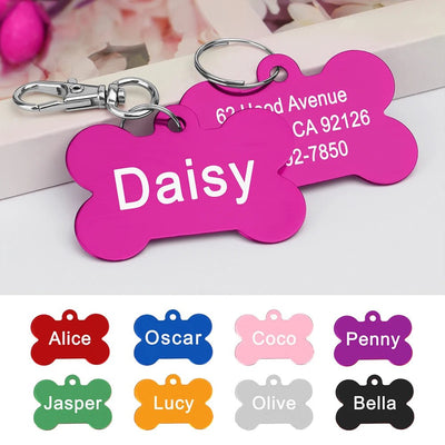 Bone - Shaped Pet ID Tag - Poochi Paws