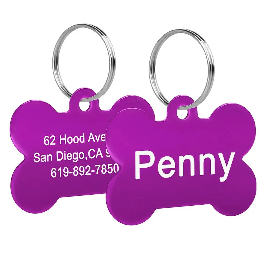 Bone - Shaped Pet ID Tag - Poochi Paws