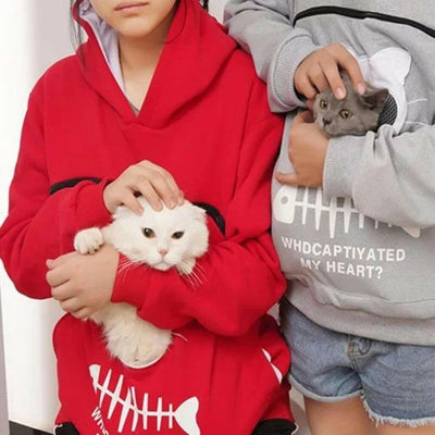 Cat Pocket Hoodie Sweatshirt - Poochi Paws