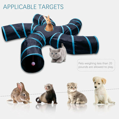 Tree Pattern Cat Tunnel Toy