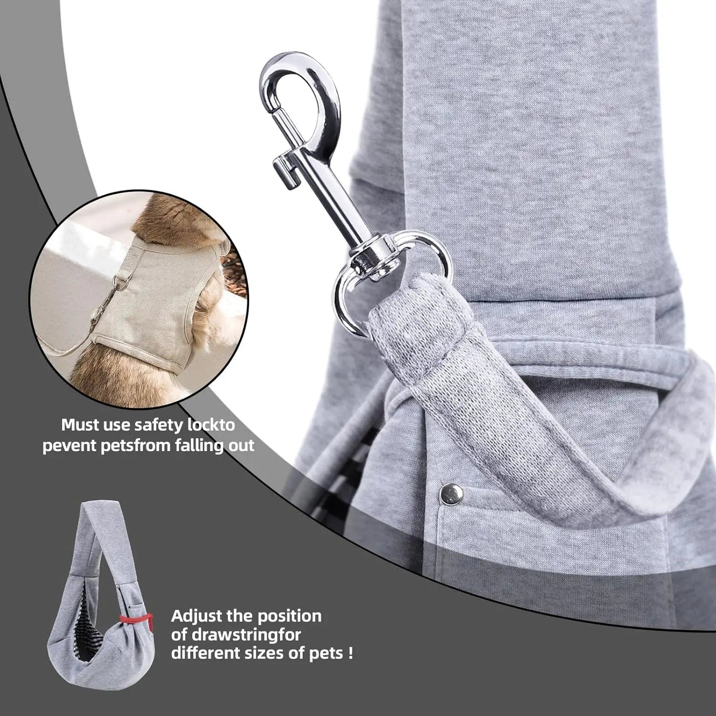 Cozy Cotton Pet Sling Bag - Poochi Paws