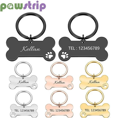 Custom Bone Pet ID Tag - Poochi Paws