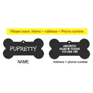 Custom Engraved Bone Shaped Pet ID Tag - Poochi Paws