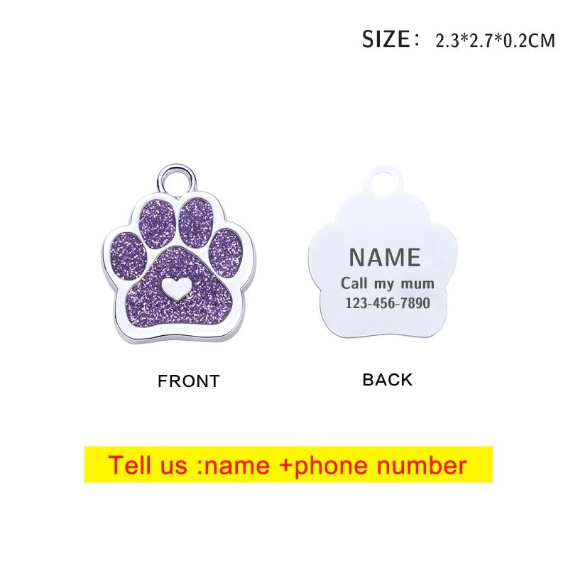 Custom Pet ID Logo Tag - Poochi Paws