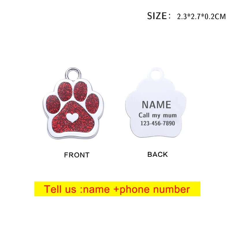 Custom Pet ID Logo Tag - Poochi Paws