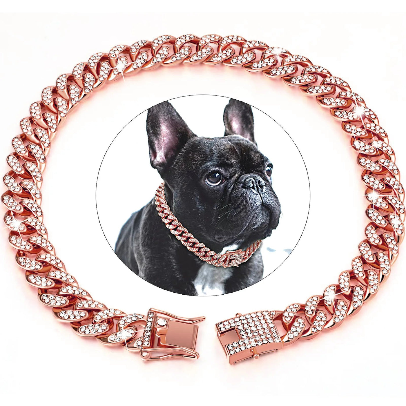 Diamond Cuban Pet Collar - Poochi Paws