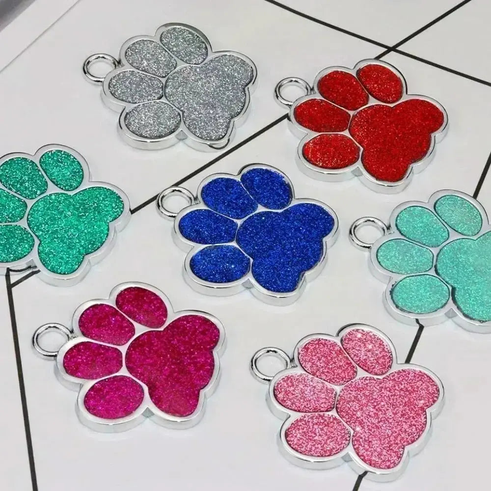 Glitter Paw Pet ID Tag - Poochi Paws