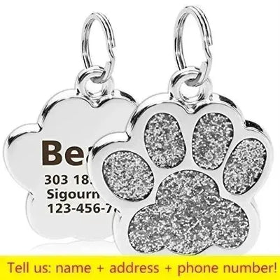 Glitter Paw Pet ID Tag - Poochi Paws