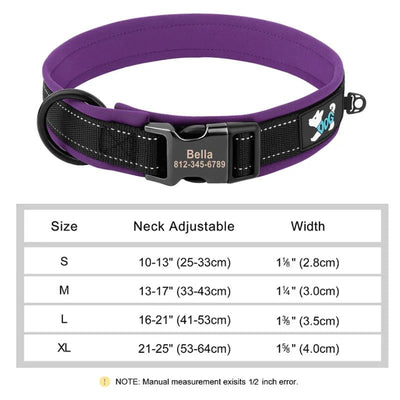 Personalized Reflective Dog Collar - Poochi Paws