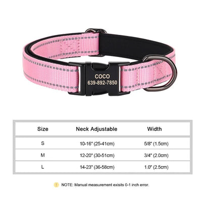 Personalized Reflective Dog Collar - Poochi Paws