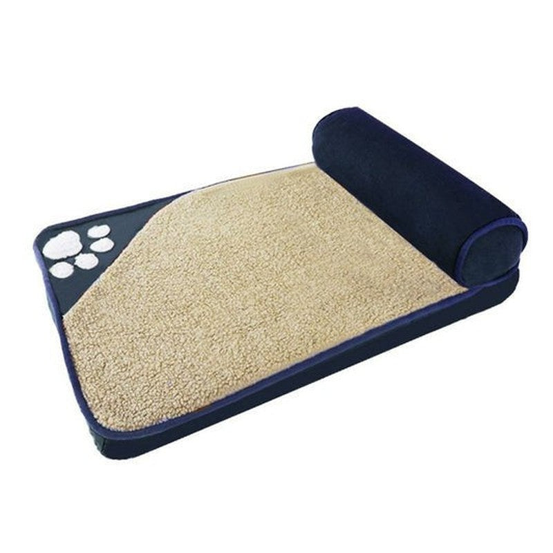 Washable Rectangle Pet Bed with Cushion & Pillow Tan Cress