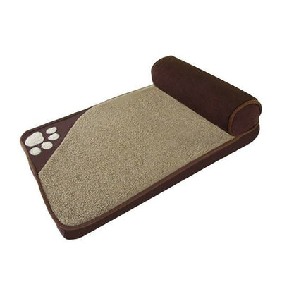 Washable Rectangle Pet Bed with Cushion & Pillow Tan Cress