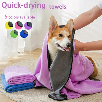 Quick - Dry Soft Pet Towel - Poochi Paws