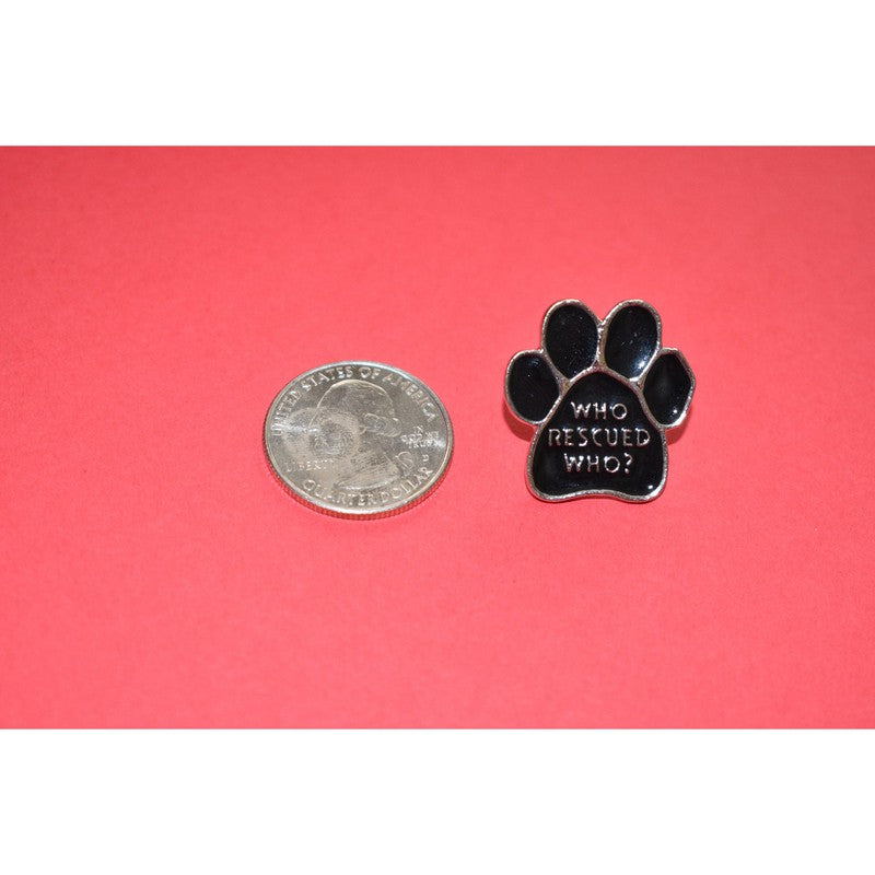 "Who Rescued Who" Enamel Pin for Rescue Dog Lovers Scarlet Gaia