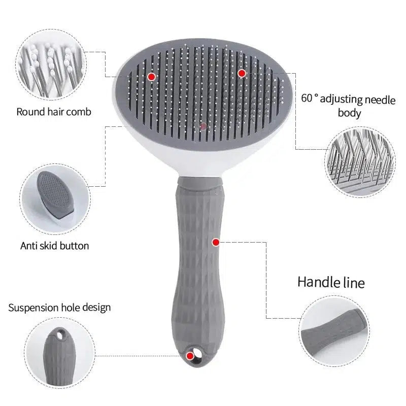 Self - Cleaning Pet Hair Brush - Poochi Paws