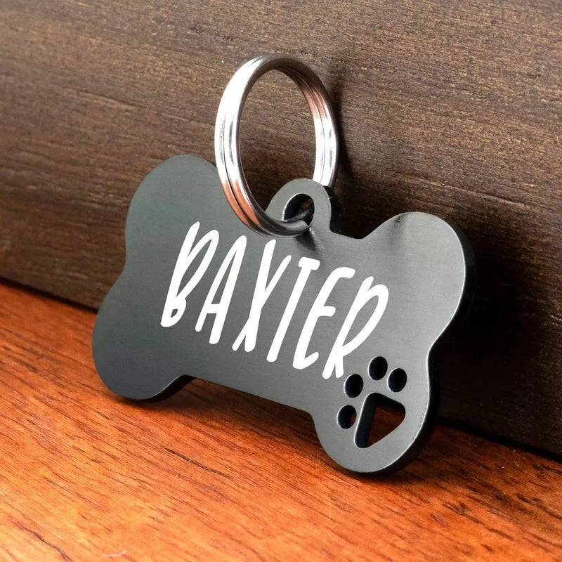 Shiny Steel Pet ID Tag - Poochi Paws