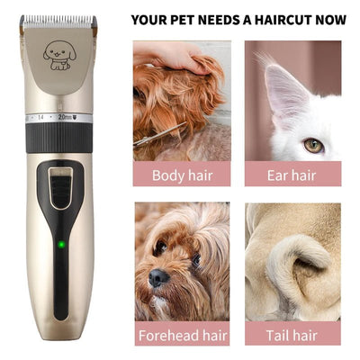 Silent Pet Hair Clipper Set - Poochi Paws