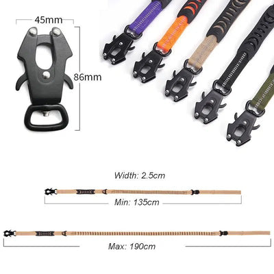 Tactical Bungee Dog Leash - Poochi Paws